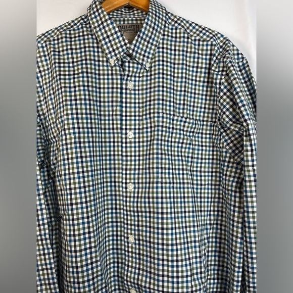 Duluth Trading Co Mens Long Sleeve 100% Cotton Plaid Button Down Shirt XL - Picture 5 of 8